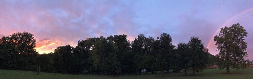 Large Canvas Bell Tent on Kings River in Carroll County (AR)