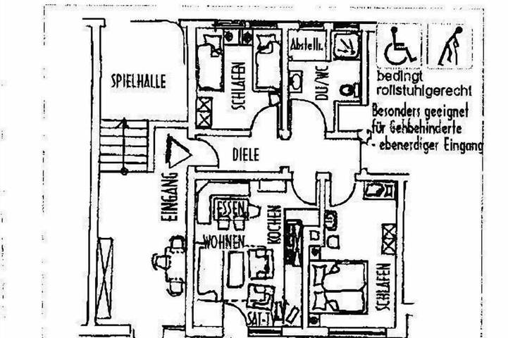 Ganze Wohnung, Bedingt-rollstuhlgerechte Ferienwohnung für 1-4 Personen in Muhr am See, Fränkisches Seenland