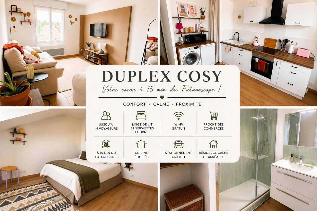 Appartement entier, Duplex cosy - Parking gratuit - Proche futuroscope in Buxerolles, Vienne (France)