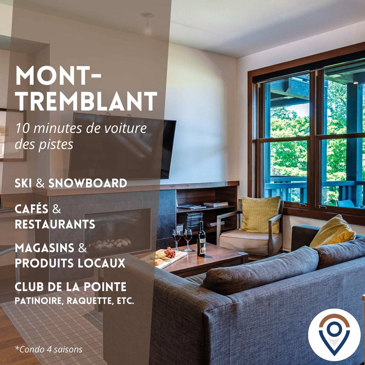 Apartamento entero, Lakefront Mountain View - Resort Loft in Lac-Supérieur, Quebec