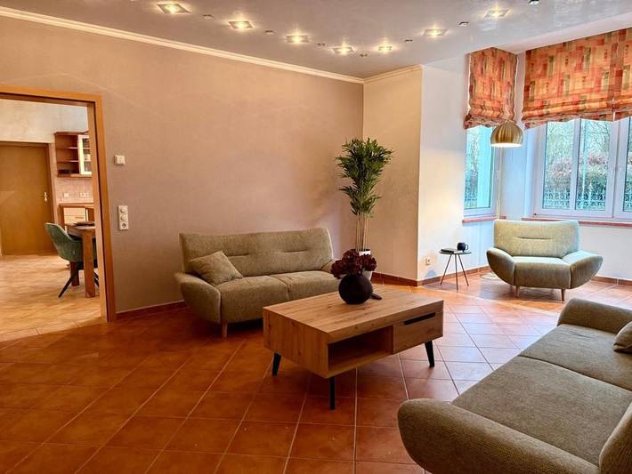 Ferienwohnung für 5 Personen, mit Garten und Sauna sowie Ausblick in Sondershausen