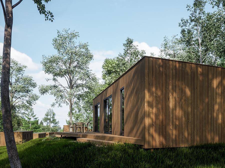 Camping Le Hameau de l'Ourthe - Lodge 4 personen - Eco Lodge 4 Personen in Houffalize, Bastogne