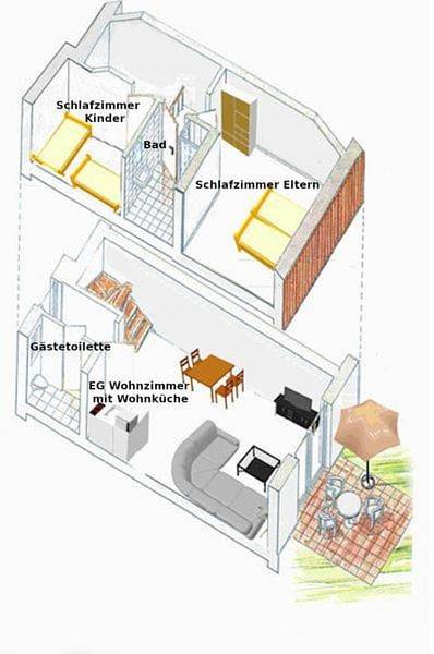 Ferienwohnung für 5 Personen, mit Terrasse in Eging am See - 4