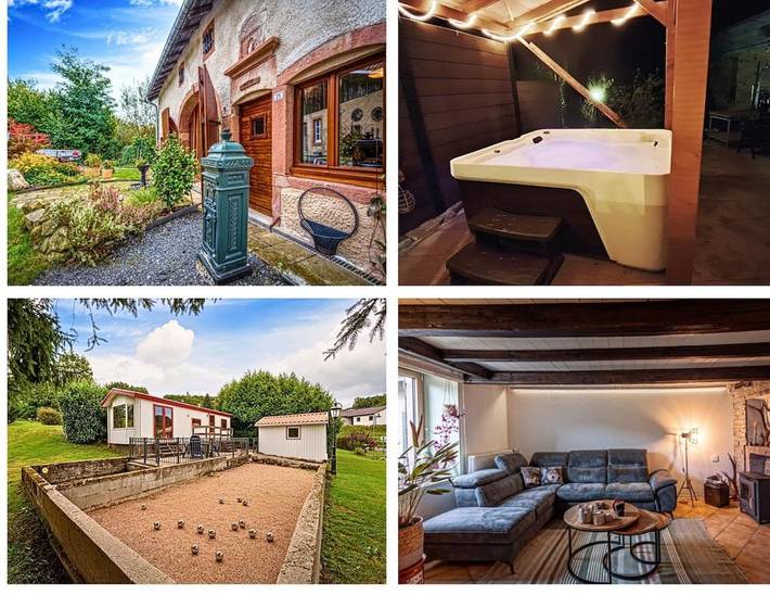 Location de vacances pour 10 personnes, avec Jacuzzi ainsi que Terrasse et Jardin à Laveline-du-Houx