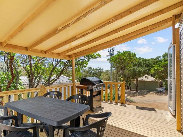 Camping Le Damier - Mobilheim 4 personen - Key West - 2 Schlafzimmer - 2 Badezimmer + Tv + Spa in Pianottoli-Caldarello, Sartène und Umgebung