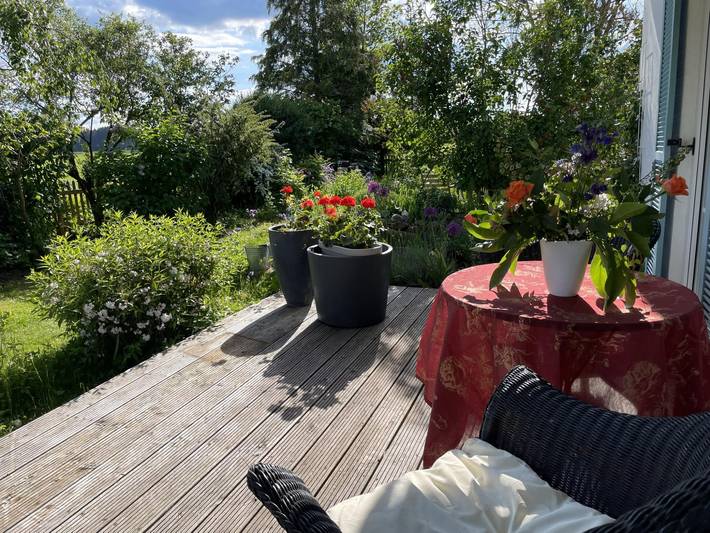 Ferienhaus für 4 Personen, mit Balkon und Balkon/Terrasse sowie Terrasse und Garten im Allgäu