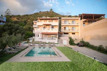 Ferienwohnung für 4 Personen, mit Garten und Pool sowie Ausblick, kinderfreundlich in Plakias