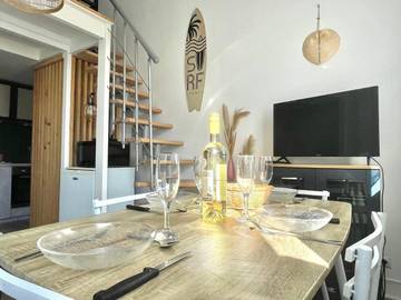 Gîte pour 2 personnes, avec terrasse dans Plage des Chardons