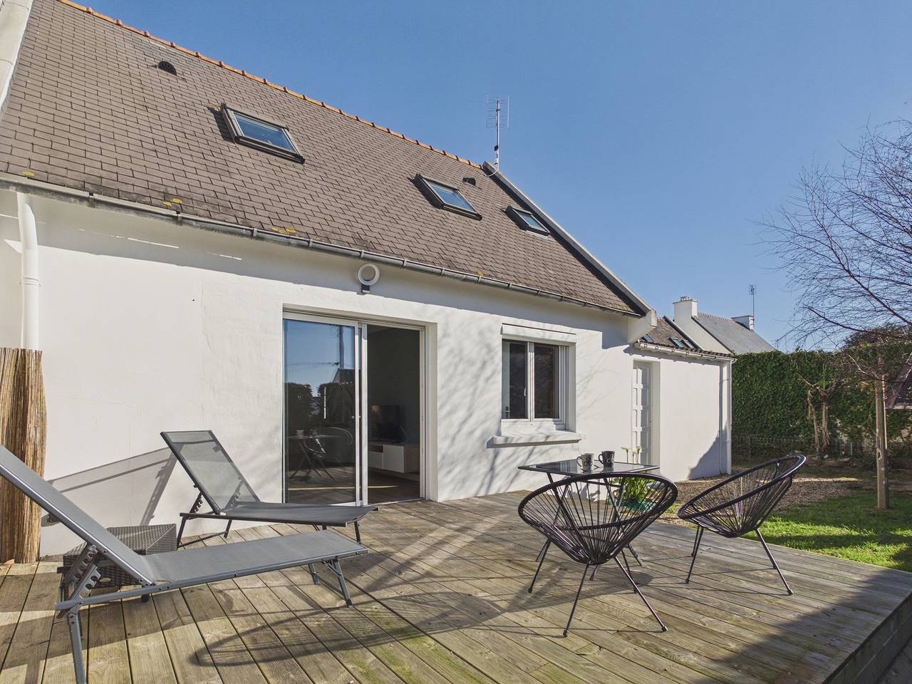 La plage à pied - Maison pour 6 avec véranda in Treffiagat, Côte de Cornouaille