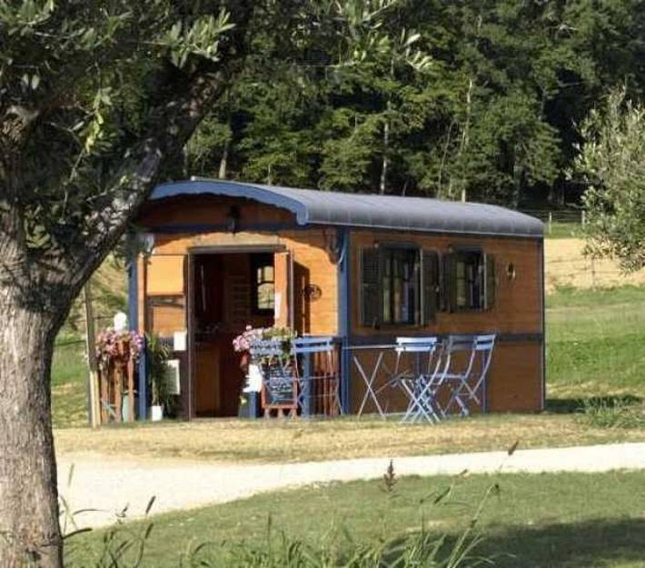 Mobil home pour 5 personnes, avec terrasse dans le Gers