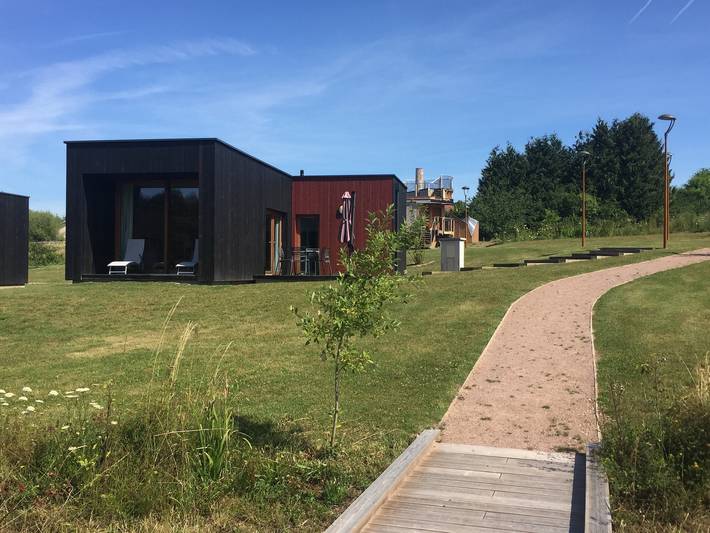 Chalet voor 6 personen, with zwembad and uitzicht op het meer as well as tuin in de Vogezen