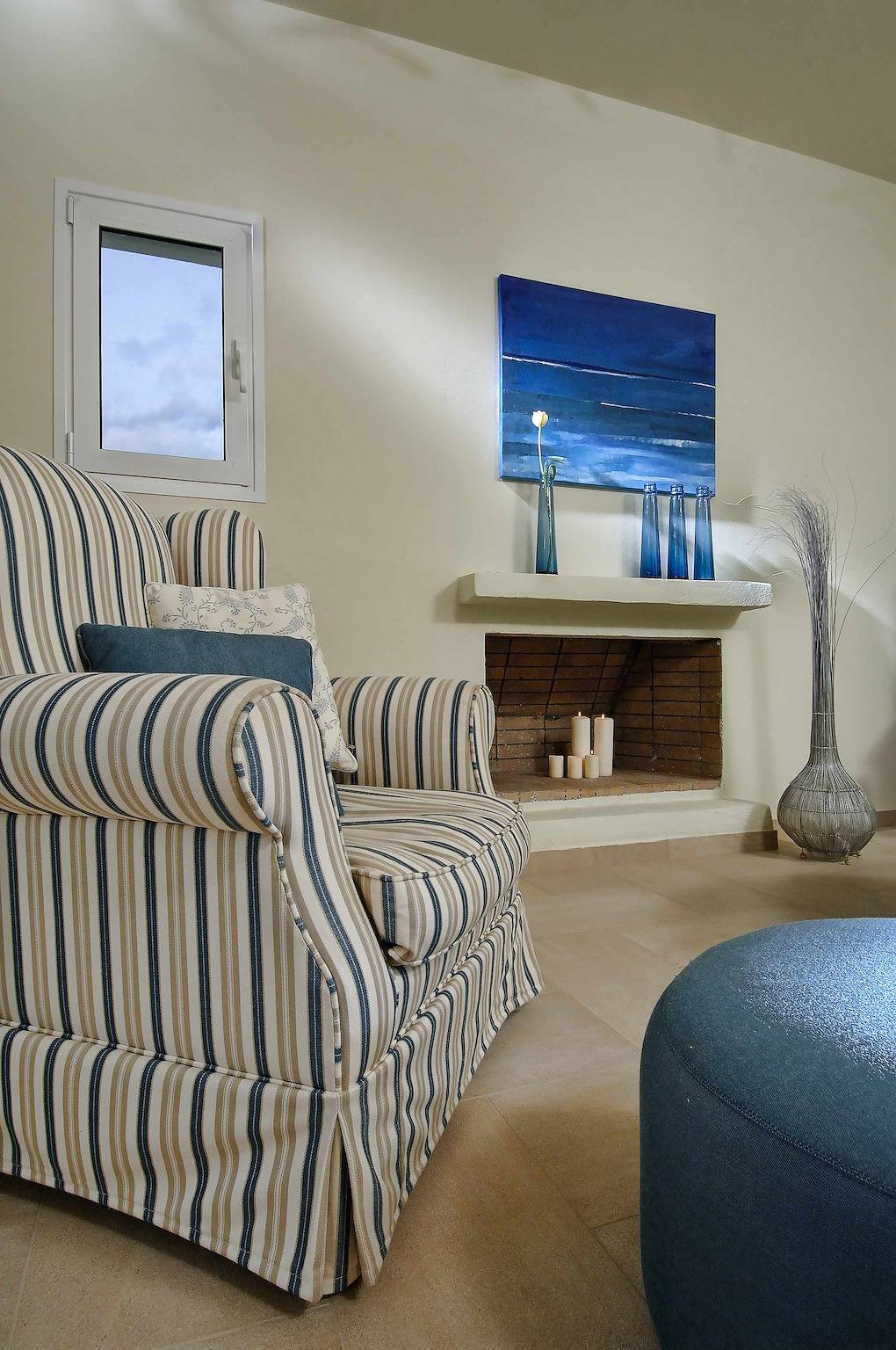 Villa Ouranos our dream in blue and cream with seaview and pool in Lasithi