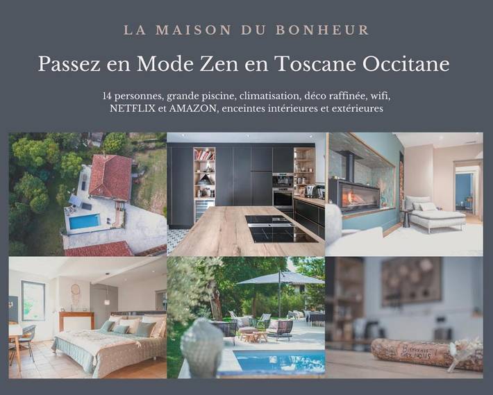 Location de vacances pour 14 personnes, avec terrasse ainsi que piscine et jardin à Brens - 2
