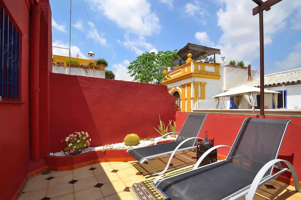 Ganze Wohnung, Santa Cruz Terrasse. 1 Schlafzimmer, Terrasse in Casco Antiguo, Sevilla