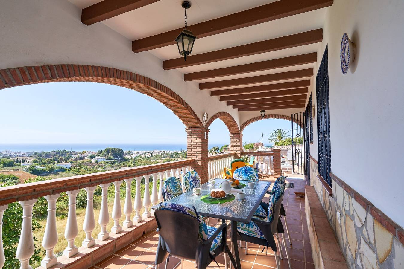 Ferienvilla "Villa Suspiro" mit Pool und Terrassen mit Panoramablick auf das Meer in Rio Chillar, Frigiliana