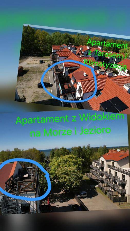 Apartament wakacyjny dla 6 osób, z widok i ogród oraz widok na jezioro w Gardno