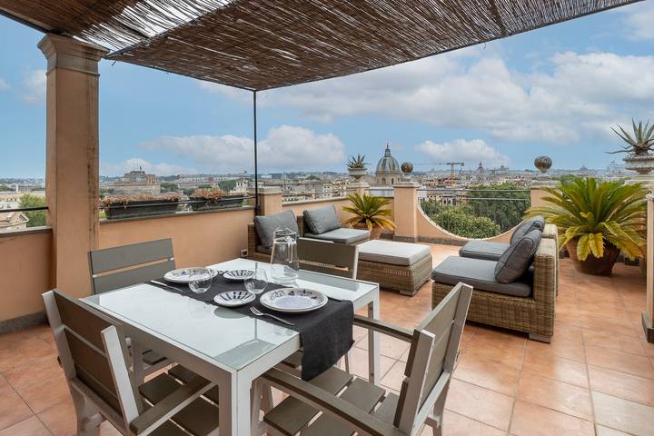 Loft per 4 persone, con Balcone e Terrazza nonché Panorama a Trastevere