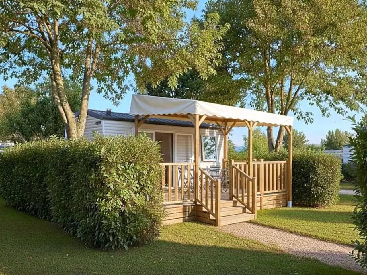 Mobilheim mit Terrasse - 4 Pers. in Visan, Enclave de Valreas