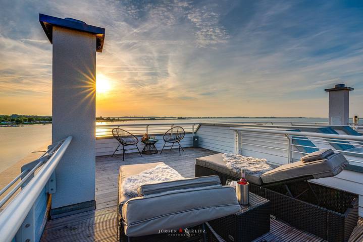 Ferienhaus mit Meerblick für 6 Personen, mit Garten und Ausblick sowie Sauna in Schlei