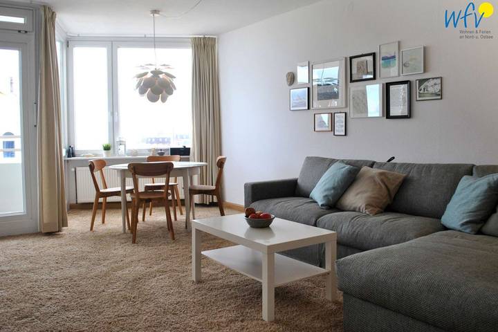 Ferienwohnung für 4 Personen, mit Balkon auf Borkum