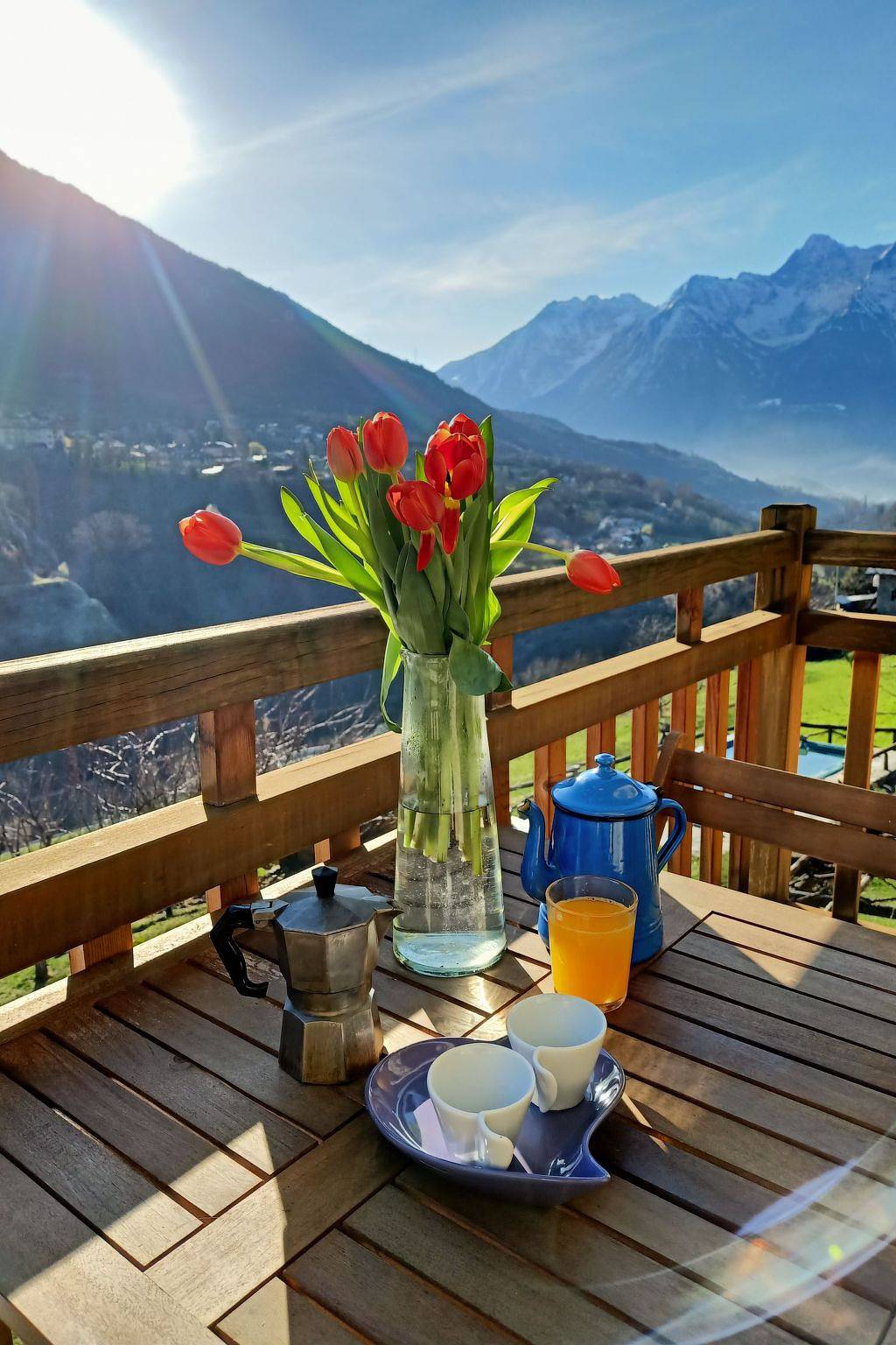 Appartamento intero, Cavallo Studio mit Terrasse in Rovin, Comune di Gignod