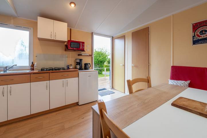 Mobilheim „Les Volets rouges“ mit privater Terrasse in Plouhinec (Finistère), Côte de Cornouaille