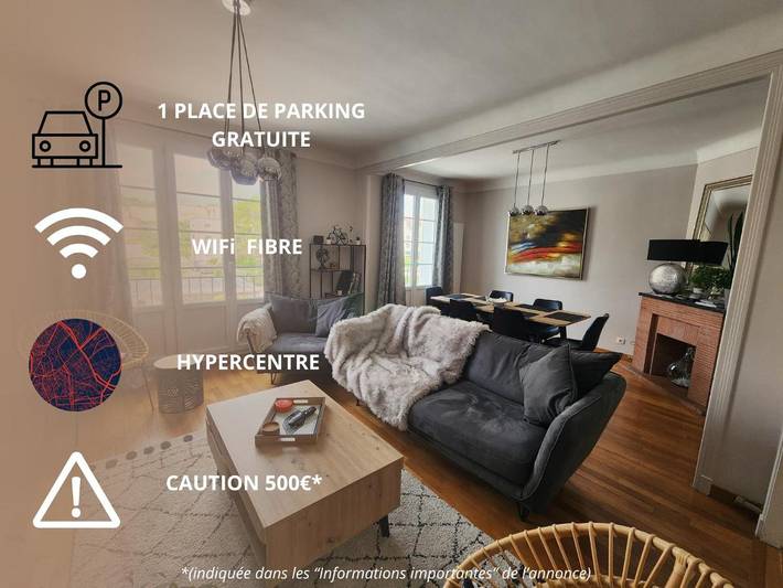 Gîte pour 6 personnes, avec vue et balcon dans Office De Tourisme De Caen