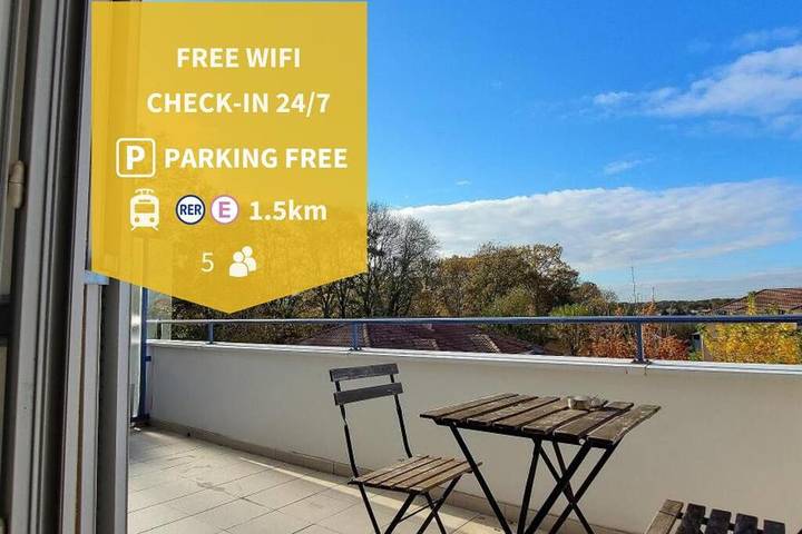Gîte pour 5 personnes, avec Balcon et Terrasse à Émerainville - 2