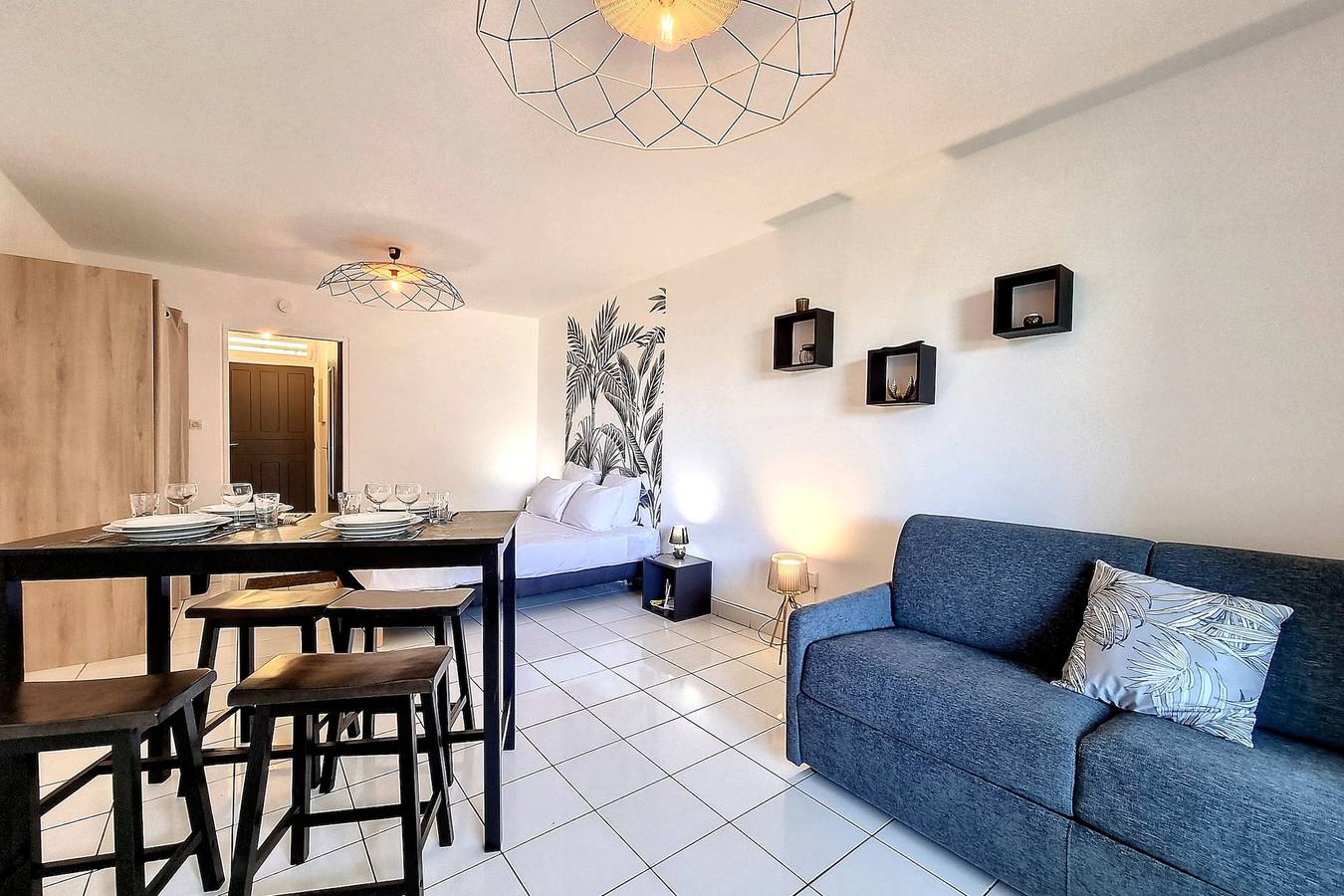 Ganzes Studio, Studio für 3 Personen mit Balkon in Boucan-Canot, Saint-Paul