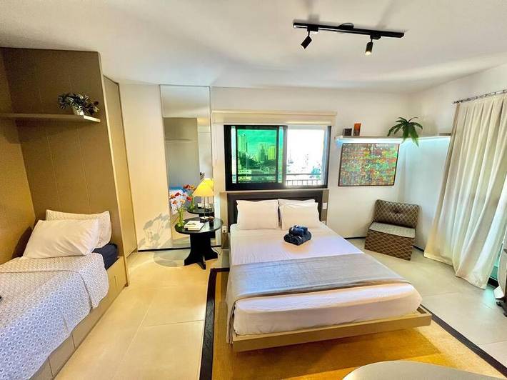 Apartamento para 4 personas, con jardín y vistas en Vila Mariana