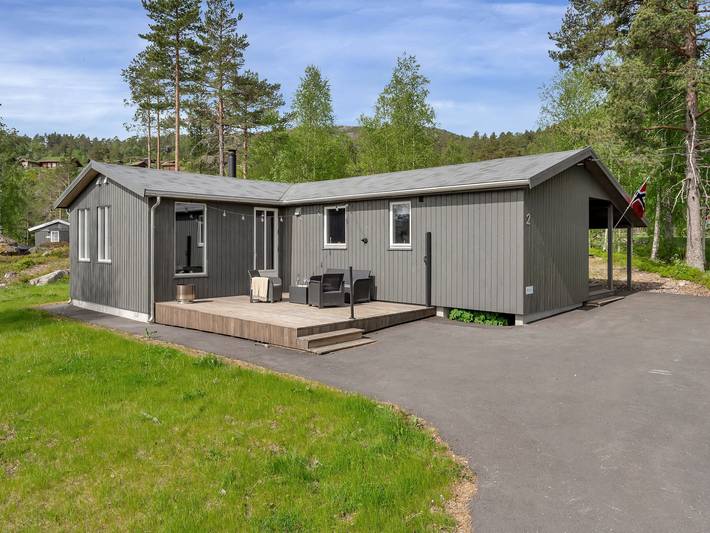 Ferienhaus für 6 Personen, mit Terrasse und Garten in Süd-Norwegen