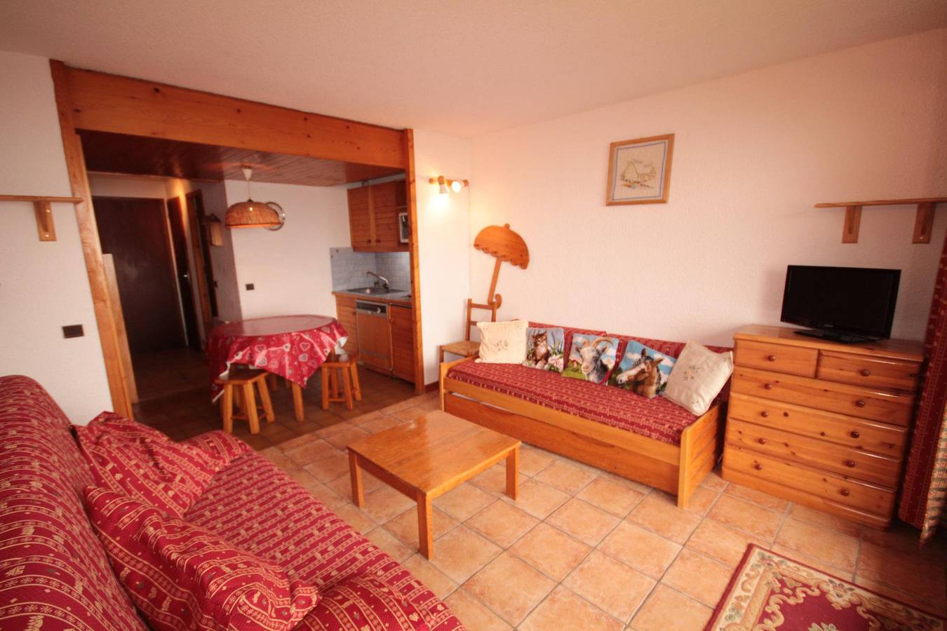 Ganzes Studio, Résidence le Glacier B - Studio Schlafnische 5 Personen (003) in Les Saisies, Albertville und Umgebung