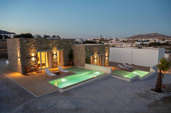 Studio voor 2 personen, met tuin en zwembad, kindvriendelijk op Mykonos