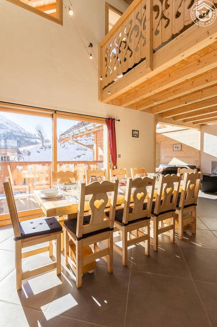 Gîte für 11 Personen, mit Terrasse und Balkon/Terrasse in Französische Alpen - 4