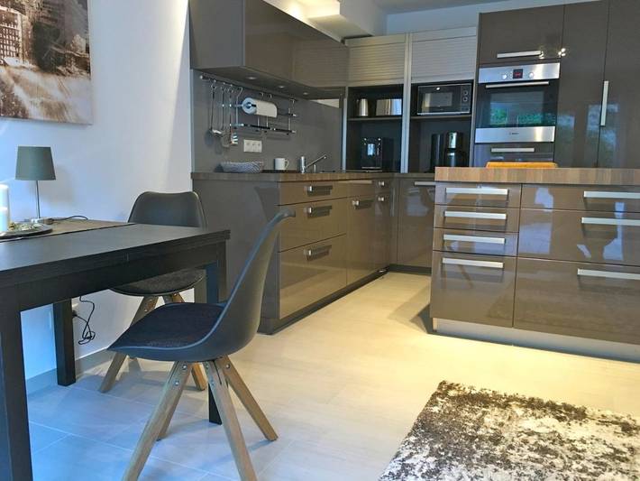 Ferienwohnung für 3 Personen, mit Garten und Sauna sowie Ausblick