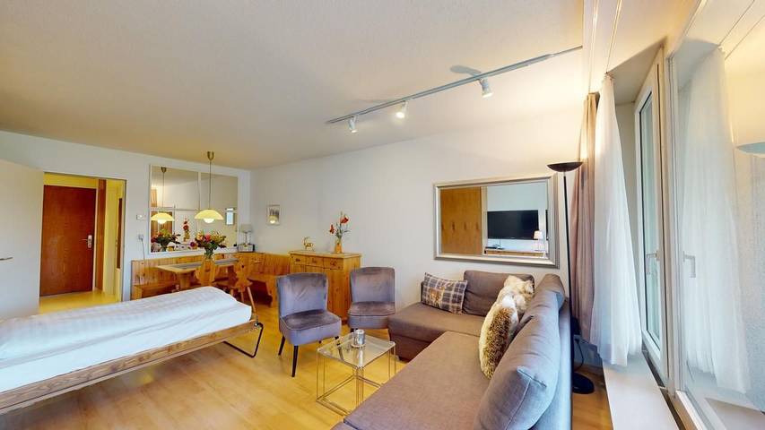 Ferienwohnung für 2 Personen, mit Garten und Ausblick in St. Moritz