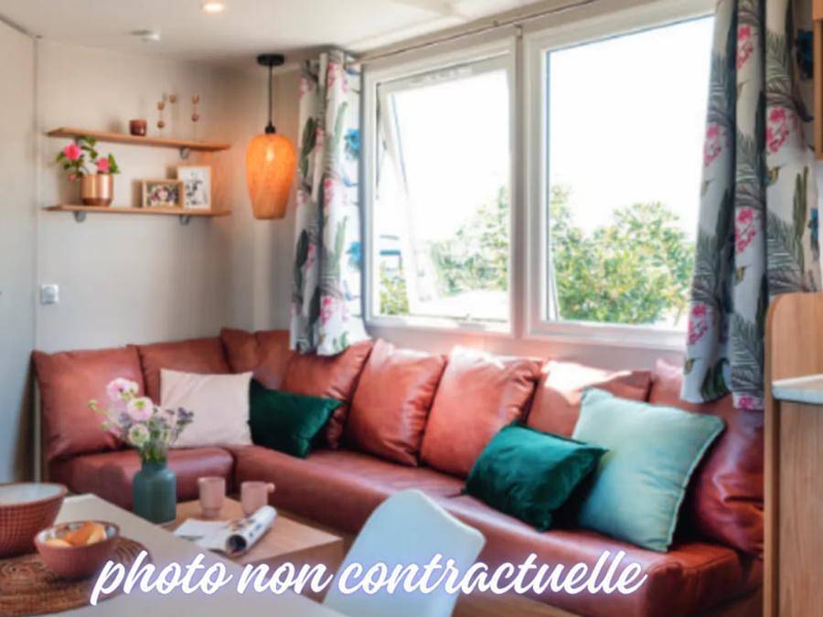 Camping La Cerise - Mobilheim 6 personen - 3 Zimmer Magnolia Irm 30 m² Klimaanlage in Malemort-du-Comtat, Parc naturel régional du Mont-Ventoux