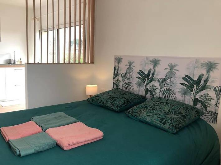 Appartement de vacances pour 2 personnes, avec piscine et jardin
