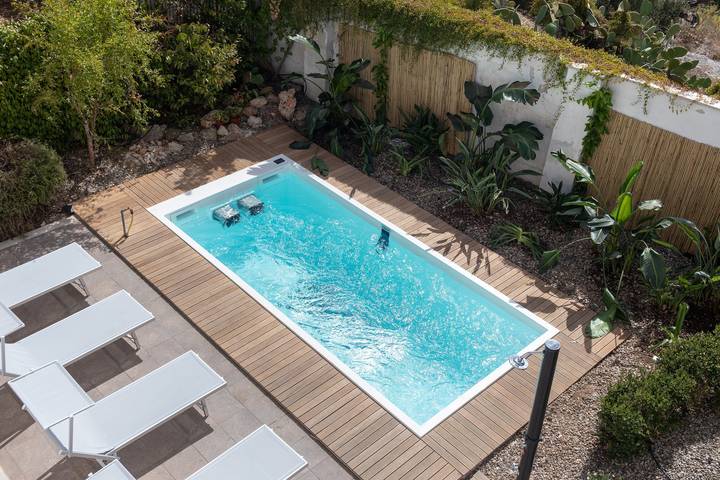 Villa "Water Run" mit Meerblick, privatem Pool und Wlan in Spiaggia San Giorgio, San Giorgio (Bari)