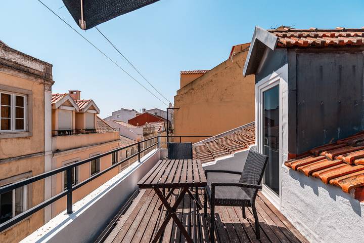 Holiday rental for 2 people, with balcony in Lisbon