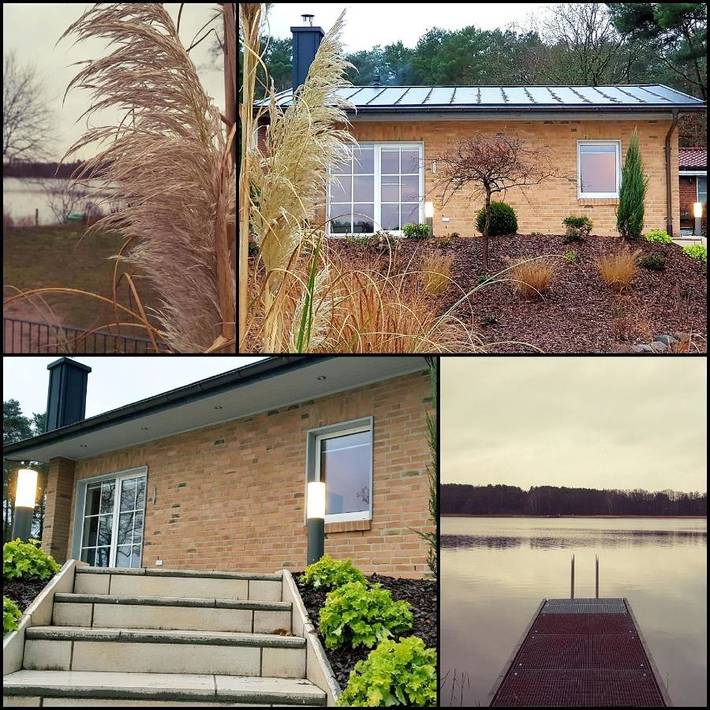 Ferienhaus für 6 Personen, mit Terrasse und Garten sowie Seeblick und Ausblick