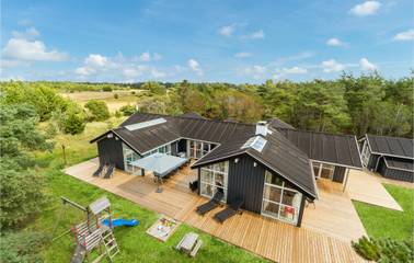 Ferienhaus für 12 Personen, mit Pool und Whirlpool sowie Terrasse und Sauna, kinderfreundlich in Aalbæk