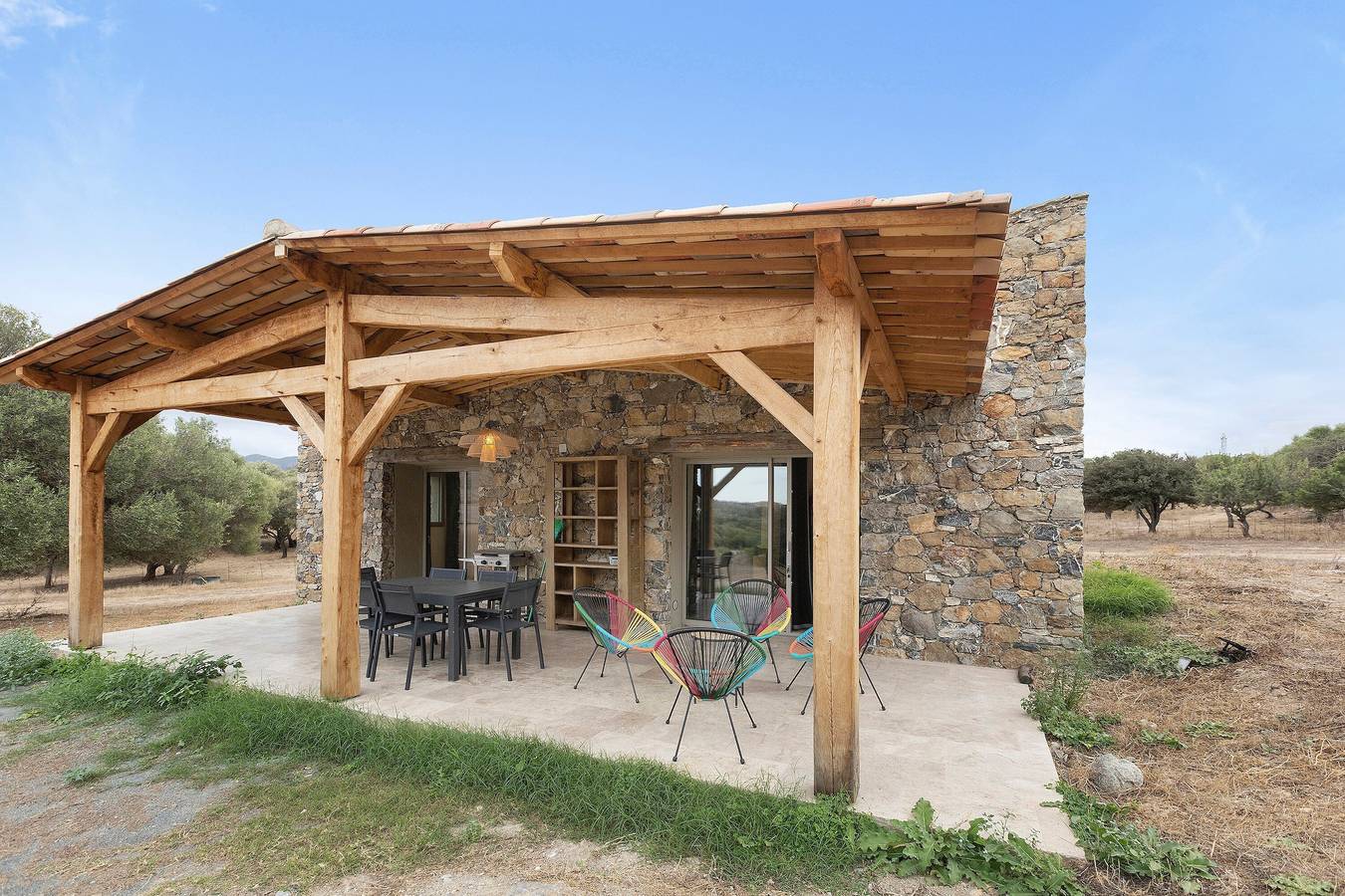 La Bergerie de l'Ostriconi : vue montagne, piscine partagée, climatisation in Palasca, Région de Calvi