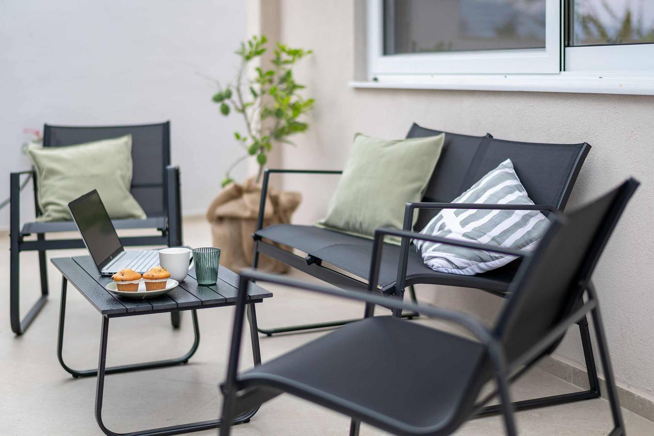 Vakantiehuis voor 4 personen met balkon/terras in Vergas-Strand, Kalamata