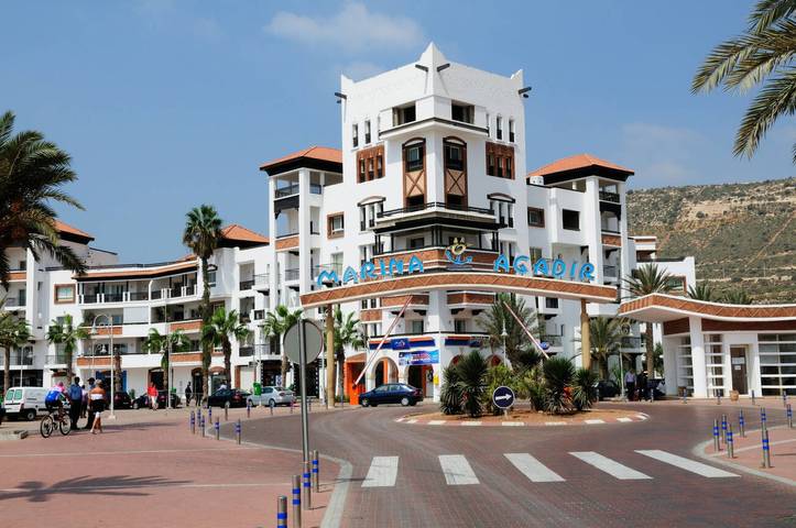 Appartement de vacances pour 3 personnes, avec balcon ainsi que jardin et vue à Agadir