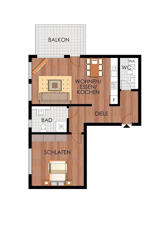 Ferienwohnung für 6 Personen, mit Ausblick und Terrasse sowie Sauna in Brandenburg an der Havel - 4
