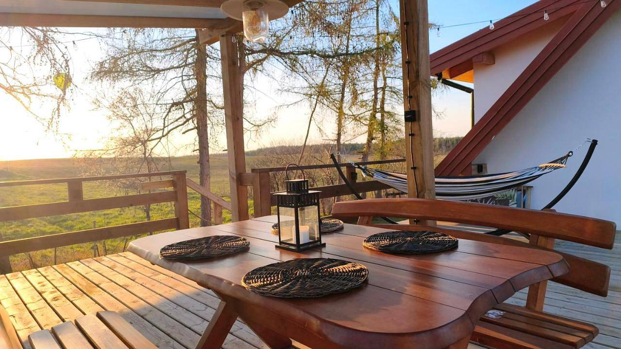 Ganze Wohnung, Domek nad jeziorem z pomostem, Mazury, Domek Fruzia in Powiat Mrągowski