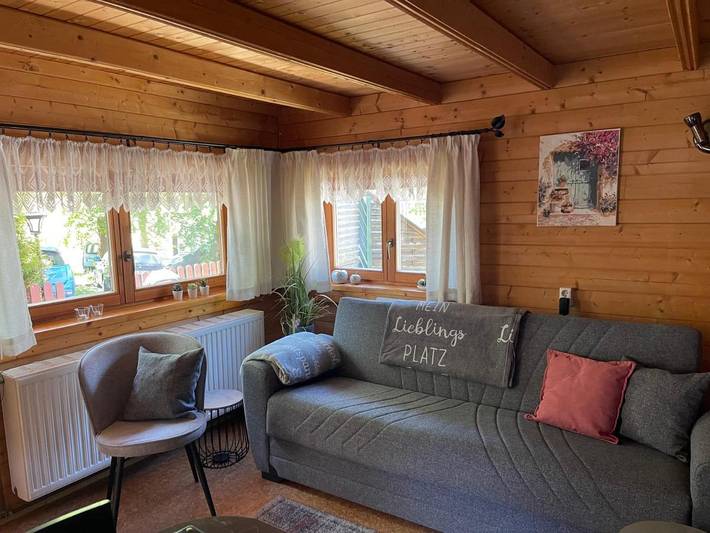 Ferienhaus für 3 Personen, mit Terrasse und Garten sowie Ausblick in Scheibenberg