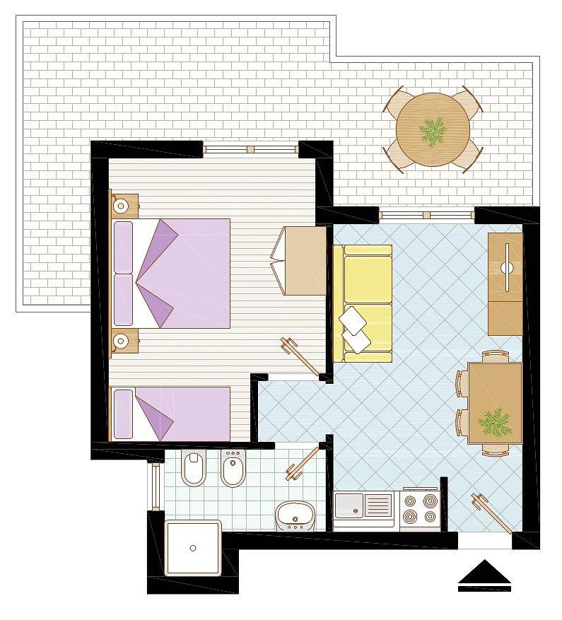Ganze Ferienwohnung, Ferienwohnung mit Balkon und Klimaanlage  in Bibione, Venedig Provinz