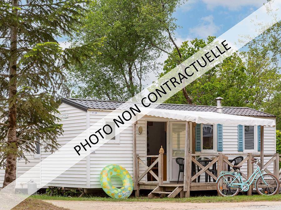  Camping Le Tedey - Stacaravan 4 personen - Stacaravan Standaard - 2 slaapkamers in Lac de Lacanau, Lacanau
